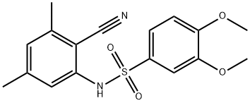 N-(2-cyano-3,5-dimethylphenyl)-3,4-dimethoxybenzenesulfonamide Struktur