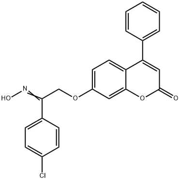 7-[2-(4-chlorophenyl)-2-(hydroxyimino)ethoxy]-4-phenyl-2H-chromen-2-one Struktur