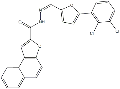N'-{[5-(2,3-dichlorophenyl)-2-furyl]methylene}naphtho[2,1-b]furan-2-carbohydrazide Struktur