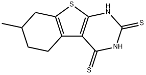 7-methyl-5,6,7,8-tetrahydro[1]benzothieno[2,3-d]pyrimidine-2,4(1H,3H)-dithione 結構式