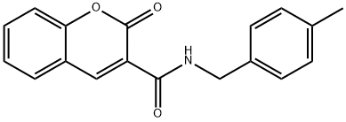 N-(4-methylbenzyl)-2-oxo-2H-chromene-3-carboxamide Struktur