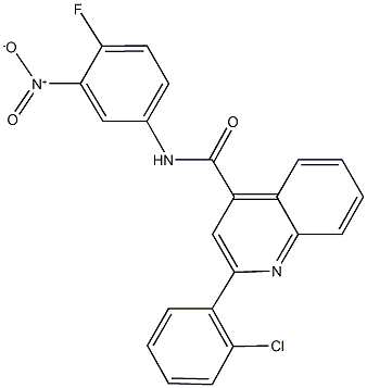 2-(2-chlorophenyl)-N-{4-fluoro-3-nitrophenyl}-4-quinolinecarboxamide Struktur