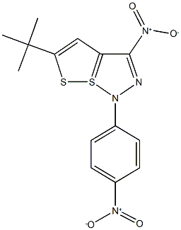 5-tert-butyl-3-nitro-1-(4-nitrophenyl)-1H-7lambda~4~-[1,2]dithiolo[5,1-e][1,2,3]thiadiazole Struktur