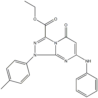 ethyl 7-anilino-1-(4-methylphenyl)-5-oxo-1,5-dihydro[1,2,4]triazolo[4,3-a]pyrimidine-3-carboxylate Struktur