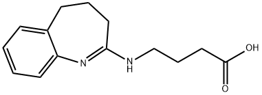 4-(1,3,4,5-tetrahydro-2H-1-benzazepin-2-ylideneamino)butanoic acid Struktur