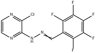 2,3,4,5,6-pentafluorobenzaldehyde (3-chloro-2-pyrazinyl)hydrazone Struktur