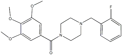 1-(2-fluorobenzyl)-4-(3,4,5-trimethoxybenzoyl)piperazine Struktur