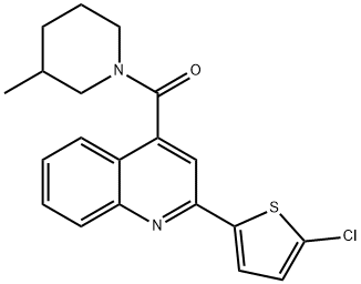 2-(5-chloro-2-thienyl)-4-[(3-methyl-1-piperidinyl)carbonyl]quinoline Struktur