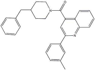 4-[(4-benzyl-1-piperidinyl)carbonyl]-2-(3-methylphenyl)quinoline Struktur
