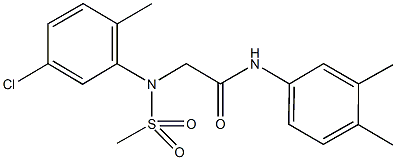 2-[5-chloro-2-methyl(methylsulfonyl)anilino]-N-(3,4-dimethylphenyl)acetamide Struktur