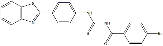N-[4-(1,3-benzothiazol-2-yl)phenyl]-N'-(4-bromobenzoyl)thiourea Struktur