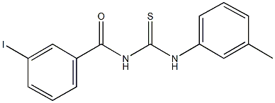 N-(3-iodobenzoyl)-N'-(3-methylphenyl)thiourea Struktur