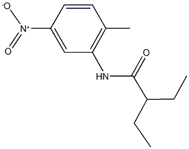 2-ethyl-N-{5-nitro-2-methylphenyl}butanamide Struktur