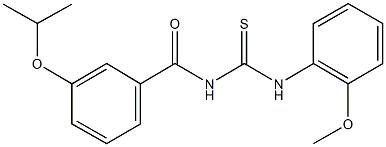 N-(3-isopropoxybenzoyl)-N'-(2-methoxyphenyl)thiourea Struktur