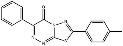 7-(4-methylphenyl)-3-phenyl-4H-[1,3,4]thiadiazolo[2,3-c][1,2,4]triazin-4-one Struktur