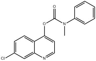 7-chloro-4-quinolinyl methyl(phenyl)carbamate Struktur