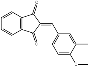 2-(4-methoxy-3-methylbenzylidene)-1H-indene-1,3(2H)-dione Struktur