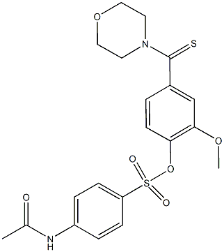 2-methoxy-4-(4-morpholinylcarbothioyl)phenyl 4-(acetylamino)benzenesulfonate Struktur