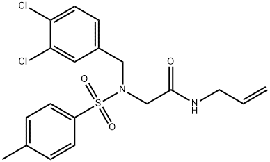 N-allyl-2-{(3,4-dichlorobenzyl)[(4-methylphenyl)sulfonyl]amino}acetamide Struktur