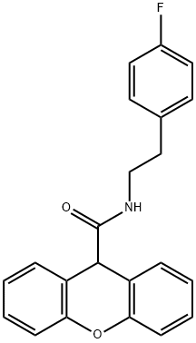 N-[2-(4-fluorophenyl)ethyl]-9H-xanthene-9-carboxamide Structure
