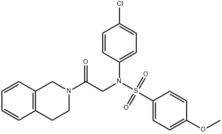 N-(4-chlorophenyl)-N-[2-(3,4-dihydro-2(1H)-isoquinolinyl)-2-oxoethyl]-4-methoxybenzenesulfonamide Struktur