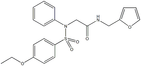 2-{[(4-ethoxyphenyl)sulfonyl]anilino}-N-(2-furylmethyl)acetamide Struktur