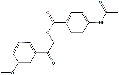 2-(3-methoxyphenyl)-2-oxoethyl 4-(acetylamino)benzoate Struktur