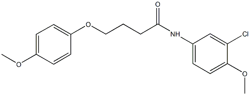N-(3-chloro-4-methoxyphenyl)-4-(4-methoxyphenoxy)butanamide Struktur