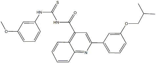 N-{[2-(3-isobutoxyphenyl)-4-quinolinyl]carbonyl}-N'-(3-methoxyphenyl)thiourea Struktur