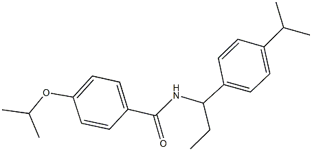 4-isopropoxy-N-[1-(4-isopropylphenyl)propyl]benzamide Struktur