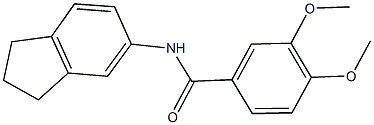 N-(2,3-dihydro-1H-inden-5-yl)-3,4-dimethoxybenzamide Struktur