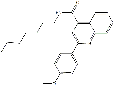 N-heptyl-2-(4-methoxyphenyl)quinoline-4-carboxamide Struktur