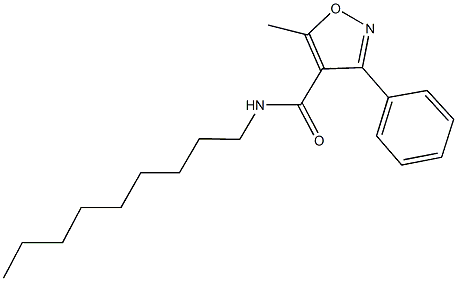 5-methyl-N-nonyl-3-phenyl-4-isoxazolecarboxamide Struktur