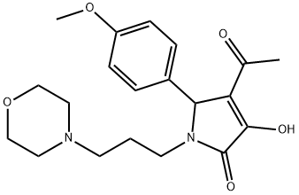 4-acetyl-3-hydroxy-5-(4-methoxyphenyl)-1-[3-(4-morpholinyl)propyl]-1,5-dihydro-2H-pyrrol-2-one Struktur