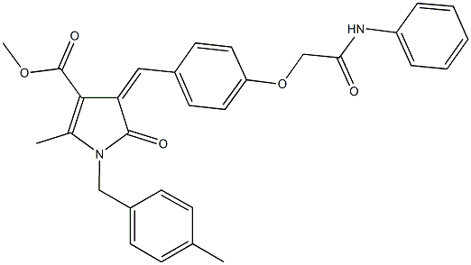 methyl 4-[4-(2-anilino-2-oxoethoxy)benzylidene]-2-methyl-1-(4-methylbenzyl)-5-oxo-4,5-dihydro-1H-pyrrole-3-carboxylate Struktur