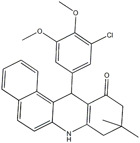12-(3-chloro-4,5-dimethoxyphenyl)-9,9-dimethyl-8,9,10,12-tetrahydrobenzo[a]acridin-11(7H)-one Struktur