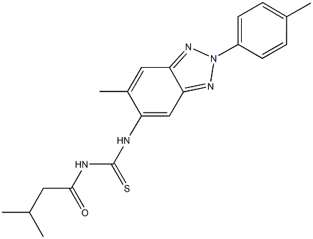 N-(3-methylbutanoyl)-N'-[6-methyl-2-(4-methylphenyl)-2H-1,2,3-benzotriazol-5-yl]thiourea Structure