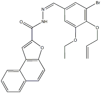 N'-[4-(allyloxy)-3-bromo-5-ethoxybenzylidene]naphtho[2,1-b]furan-2-carbohydrazide Struktur