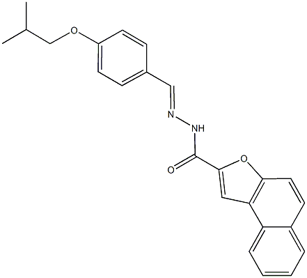N'-(4-isobutoxybenzylidene)naphtho[2,1-b]furan-2-carbohydrazide Struktur