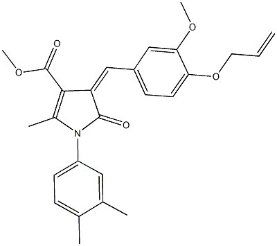 methyl 4-[4-(allyloxy)-3-methoxybenzylidene]-1-(3,4-dimethylphenyl)-2-methyl-5-oxo-4,5-dihydro-1H-pyrrole-3-carboxylate Struktur