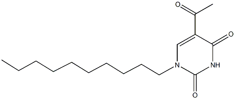 5-acetyl-1-decylpyrimidine-2,4(1H,3H)-dione Struktur