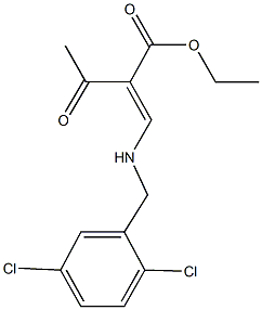 ethyl 2-acetyl-3-[(2,5-dichlorobenzyl)amino]acrylate Struktur