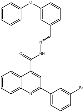 2-(3-bromophenyl)-N'-(3-phenoxybenzylidene)-4-quinolinecarbohydrazide Struktur