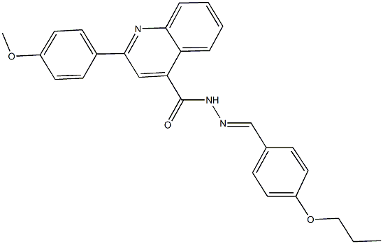 2-(4-methoxyphenyl)-N'-(4-propoxybenzylidene)-4-quinolinecarbohydrazide Struktur