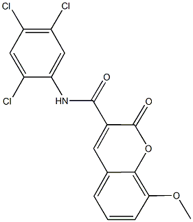 8-methoxy-2-oxo-N-(2,4,5-trichlorophenyl)-2H-chromene-3-carboxamide Struktur