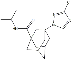3-(3-chloro-1H-1,2,4-triazol-1-yl)-N-isopropyladamantane-1-carboxamide Struktur