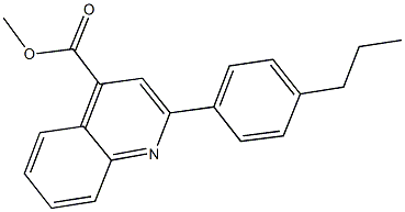 methyl 2-(4-propylphenyl)-4-quinolinecarboxylate Struktur