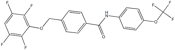 4-[(2,3,5,6-tetrafluorophenoxy)methyl]-N-[4-(trifluoromethoxy)phenyl]benzamide Struktur