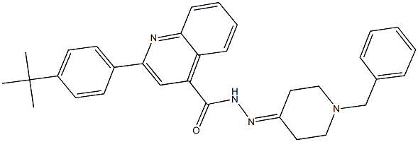 N'-(1-benzyl-4-piperidinylidene)-2-(4-tert-butylphenyl)-4-quinolinecarbohydrazide Struktur