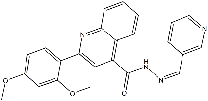 2-(2,4-dimethoxyphenyl)-N'-(3-pyridinylmethylene)-4-quinolinecarbohydrazide Structure